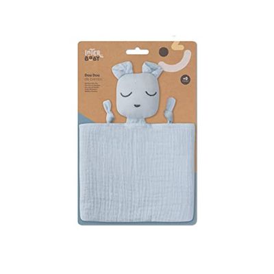 DOU DOU Ours Mousseline - bleu