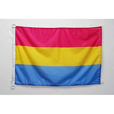Nautische vlag Panseksualiteit 45x30cm - Omniseksualiteit bootvlag - panseksueel 30 x 45 cm - AZ VLAG