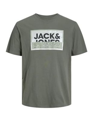 JACK & JONES Camiseta de Manga Corta Infantil Logan Agave Verde Oscuro