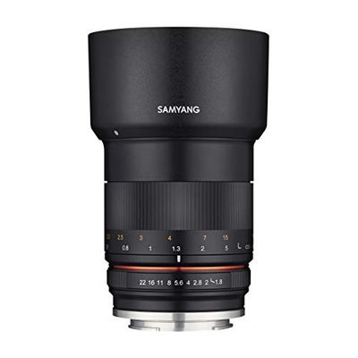 Samyang SA3504 - Tele-Objetivo Medio CSC 85mm F1.8 para Sensor APS-C Sony E, Negro