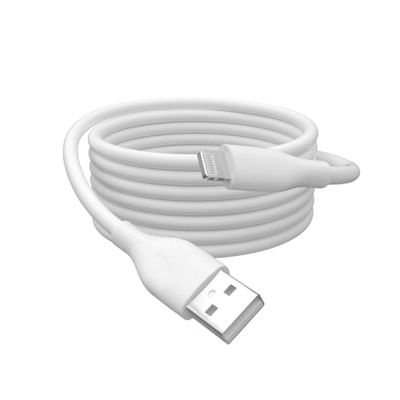 DIGITUS Câble de charge - USB A vers Lightning - 1 m - 480 Mbit/s câble USB 12 W 2.4 A - gaine flexible en silicone avec protection contre les pliures - certifié MFI pour les appareils Apple - Blanc