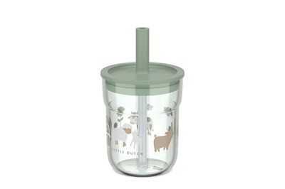 Mepal - Children's Cup with Straw Mio Little Dutch - Flexible Lid with Insect-Proof Straw - Suitable for All Types of Liquids - Spill-Proof - Dishwasher Safe & BPA-Free - 250 ml - Little Farm