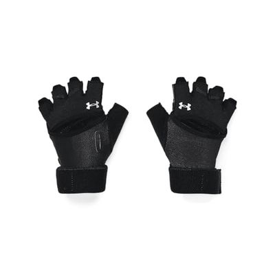 Under Armour Damen Mesh HB 2PK, atmungsaktive Gym Handschuhe mit Handfläche aus Leder, verstellbare Trainingshandschuhe mit Tasche für Schlüssel