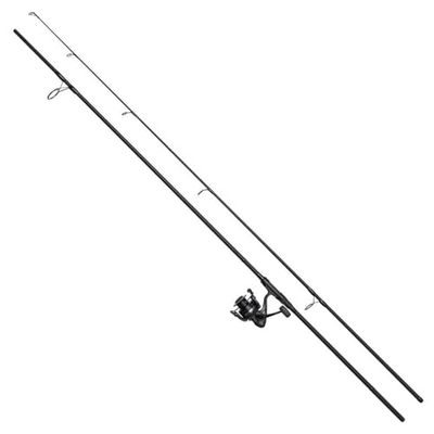 DAM Charger Carp FD Combo, Canne à pêche et Moulinet Carp Fish, Solide, léger et Polyvalent, Noir et Gris, 3.66m Moderate Fast Rod, 6000 Size Reel