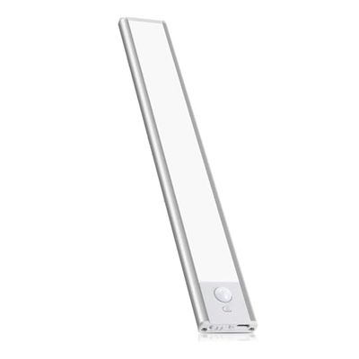 Velamp LACTEA XL: reglette LED sotto pensile ricaricabile 40cm, 150 lumen, con CCT. Argento