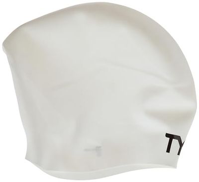 TYR Cuffia da Bagno Adulti a Pelo Lungo Senza Rughe in Silicone
