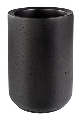 APS ELEMENT refroidisseur de bouteilles en béton - avec dessous protégeant les meubles - pour bouteilles de 0,7-1,5 litre - Ø 12/10 cm, hauteur 19 cm, noir