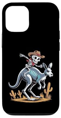 Kangaroo Cowboy Skeleton Australian Halloween Case for iPhone 12/12 Pro