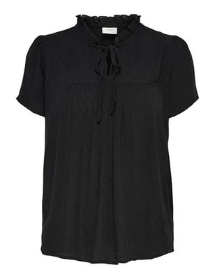 JDY Jdylima Lima Life S/S topp Wvn Noos för kvinnor, svart, 42