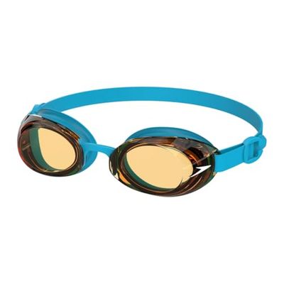 Speedo Jet 2.0 Swiming Goggles voor kinderen, uniseks, verbeterd zicht, azuurblauw/papegaai, één maat