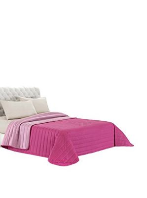 Italian Bed Linen Q-EL Elegant Edredão estivo, microfibra, lilás/fúcsia, 260 x 270 cm