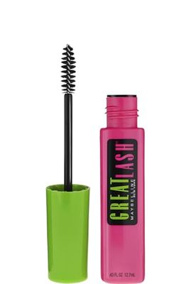 Maybelline Great Lash Volumising And Thickening Mascara, Blackest Black