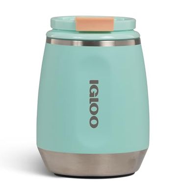 IGLOO Kubek termiczny Wine 10, stal nierdzewna, kubek do wina, zielony, 0,3 l, izolowany, zabezpieczony przed wyciekiem