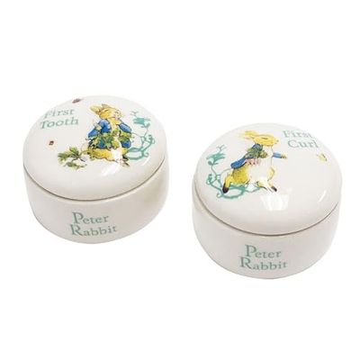 Peter Rabbit, duas caixas "Meus primeiros dentes", Home Deco, Enesco