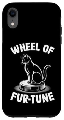 Wheel Of Fur-Tune Cat On Robot Vacuum Cleaner Cat Case for iPhone XR
