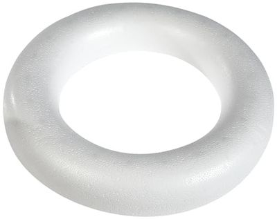GLOREX Styrofoam Half Ring, White, 30 x 30 x 4 cm