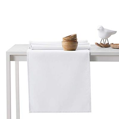 AmeliaHome Chemin de Table 30x100 cm Effet Lotus Hydrofuge