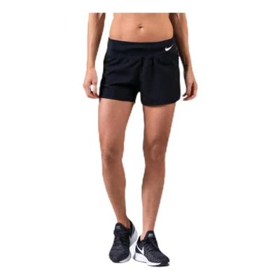 Nike W Nk Eclipse Short 3in, Pantaloncini Sportivi Donna, Black/(Reflective Silv), XS