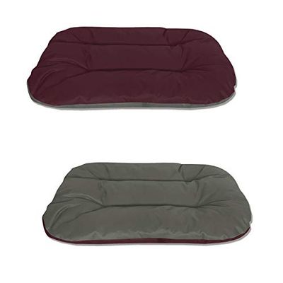 BedDog® Rex 2en1 Burdeos/Gris L Aprox. 80x60x11cm colchón para Perro, 9 Colores, Cama, sofá, Cesta para Perro