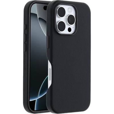 Otterbox Symmetry Series Cactus Leather MagSafe Fodral iPhone 16 Pro, stötsäkert, fallsäkert, skyddande tunt fodral, testad till militärstandard 3x, Svart