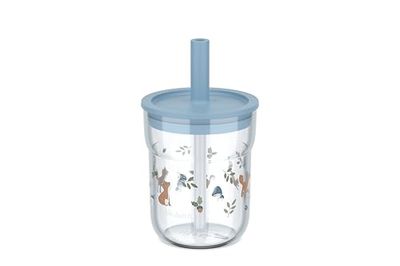 Mepal - Kinderdrinkglas met rietje Mio Little Dutch - Flexibel deksel met insectenbestendig rietje - Geschikt voor alle soorten vloeistoffen - morst niet - 250 ml - Forest Friends