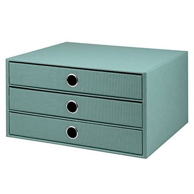 Rössler 1524452383 - S.O.H.O. 3-delige ladebox voor DIN A4, met greepgat, opaal, 343 x 250 x 185 mm, 1 stuk