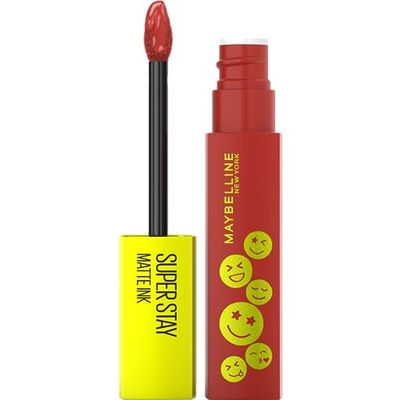Maybelline New York flytande läppstift med matt finish, 16 timmar grepp utan färgning, vegansk formel, Super Stay Matte Ink Moodmaker, nr 455 Harmonizer, 5 ml