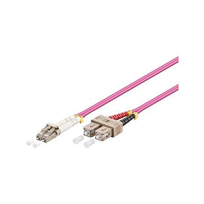 Goobay 95943 Câble à Fibres Optiques, Multimode (OM4), Violett, 1 m Longueur
