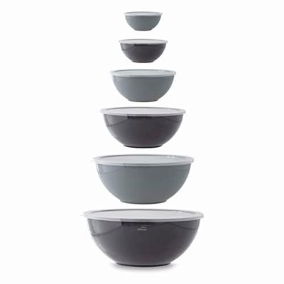 Lacor - 60055 – Set of 6 Multi Bowls, Salad Bowls, Food Containers, Polypropylene, Stackable