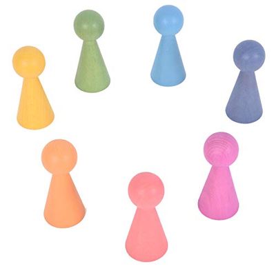 TickiT 73981 Rainbow Wooden Figures - Pack of 7
