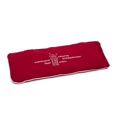 Amago - Almofada de cereais com capa, 50 x 20 cm, vermelho