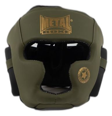 Metal Boxe Integrale Military Vechtsporthelmen voor volwassenen, uniseks, kaki/goud, eenheidsmaat