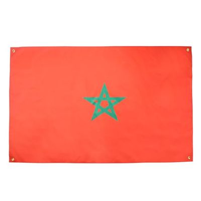 AZ FLAG Marokkaanse vlag 150 x 90 cm met 4 ogen, Marokkaans paviljoen voor balkon of muur