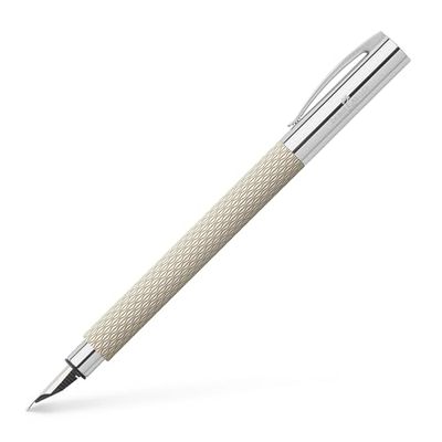 FABER-CASTELL Ambition OpArt 149620 Fountain Pen White Sand Nib Width M Includes Gift Packaging