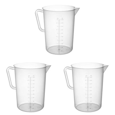 HENDI 567500 Jarra Medidora de Polipropileno - 5 L - Diámetro 190 x 270 mm (Paquete de 3)