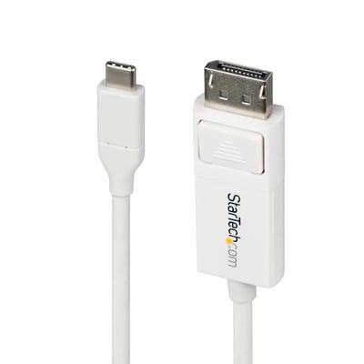 StarTech.com Câble USB-C vers DisplayPort 1.2 de 2m 4K 60Hz, Câble Bidirectionnel