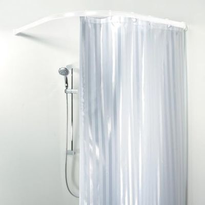 Spirella Rondo Suporte para cortina de duche (90 x 90 cm, design curvado), cor branca