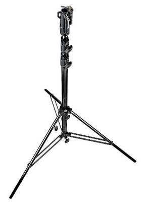 Manfrotto 126BSU Stativo Heavy Duty con Gamba di Livellamento, Argento
