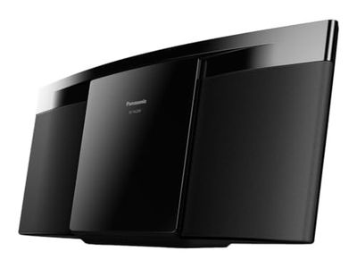 Panasonic Micro chaine hifi tout en un SC-HC200EG-K I 20W Lecteur CD Radio FM Bluetooth Port USB Design compact Finition des enceintes en tissu noir - Version Française