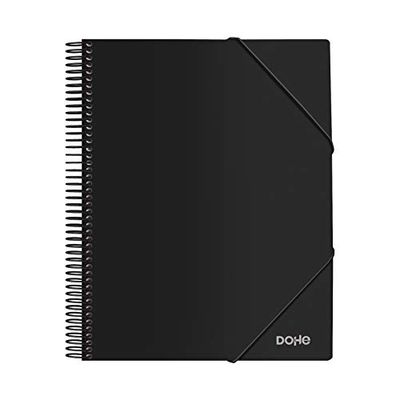 DOHE - Porte-vues de 40 pochettes PP (80 mic) A4 à spirale - Noir