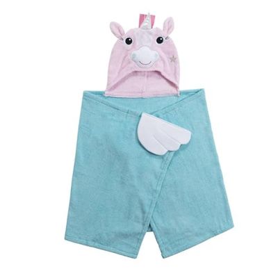 Zoocchini Kinderhanddoek met capuchon van 100% katoen met Allie de eenhoorn.