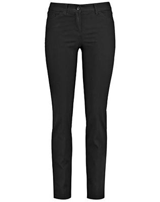 Gerry Weber Dam figurformande jeans Best4me slim fit kort storlek byxor jeans långa jeans enfärgad kort storlek, Svart svart denim, 42 SE Kort