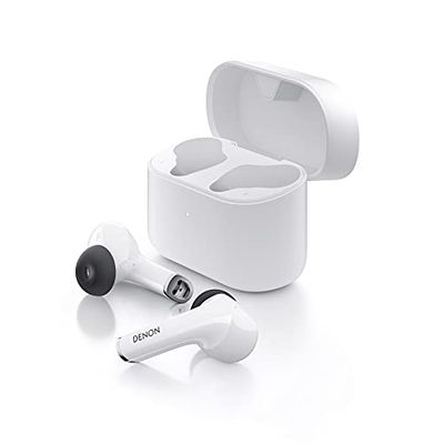 Denon AH-C830WNC – Auricolari wireless con Bluetooth e cancellazione del rumore, fino a 24H di batteria, Colore bianco