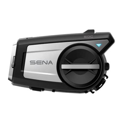 Sena 50C - Appareil de Communication Bluetooth et Caméra 4K, Sound by Harman Kardon, Intercom Mesh Intégré, Haut-parleurs et Microphone Premium