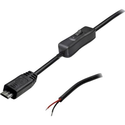 TRU COMPONENTS USB aansluitkabel met schakelaar stekker, recht 2-polig bezet TC-2509036 Inhoud: 1