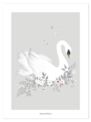 LILIPINSO Poster (30 x 40 cm) – Il Cigno (fondo grigio)