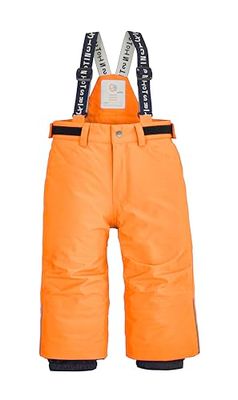 first instinct by killtec FISW 33 MNS Ski PNTS Sci/Pantaloni Funzionali con Bretelle e ghetta antineve, Neon-Orange, 86-92 Unisex