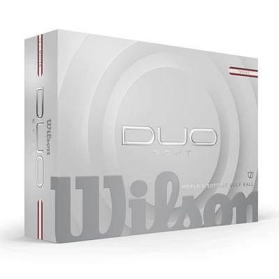 Wilson Palline da golf Duo Soft, Bianco/Rosso