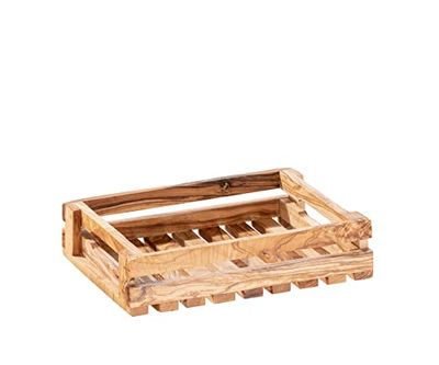 APS Tabla Caddy - Oliva - 25 x 18 cm, altura: 6 cm de madera de olivo (cada pieza es única. El color y las vetas pueden variar)