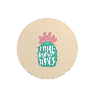 Questo Casa, Round Digital Printed Mouse Pad, Non-Slip Base, for Office and Home, Diameter:22cm